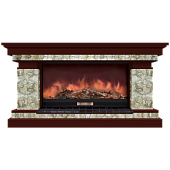 Каминокомплект Glenrich Брайтон Карелия 86 (красное дерево)+Premier S86