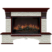 Каминокомплект Glenrich Бостон Грот однотонный 86 (красное дерево)+Rondo S86