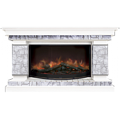Каминокомплект Glenrich Лорд Старый город 86 (белый)+Rondo S86