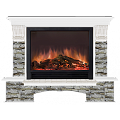 Каминокомплект Glenrich Бостон Алтай Ш-33 (белый)+Sharm 33 BL