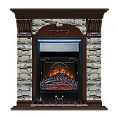Каминокомплект Glenrich Арочный Алтай (дуб)+Majestic Black