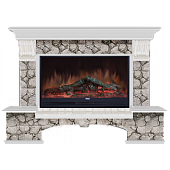 Каминокомплект Glenrich Бостон Карелия 86 (беленый дуб)+Premier S86